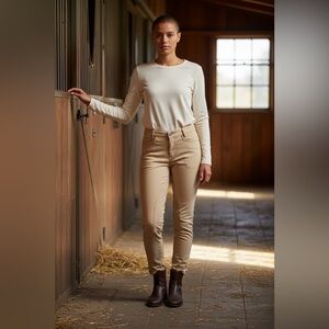 Ralph Lauren Sport Tan Breeches Riding Pants Skinny Fit Size 30 EUC